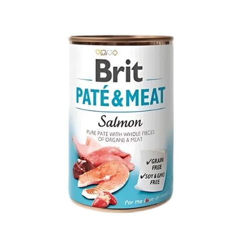 Brit Pate &amp; Meat Łosoś 400g Mokra Karma dla psa z łososiem zoomisia.jpg