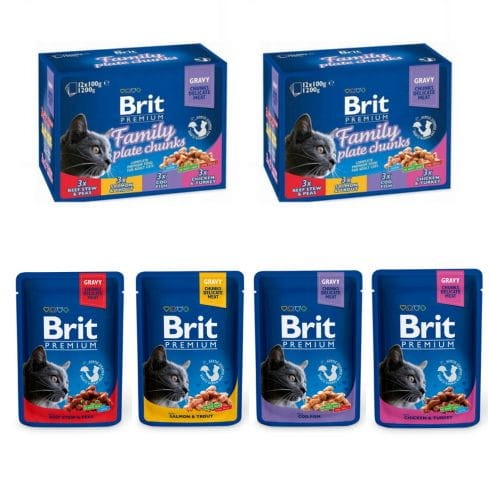 Brit Premium Family Plate 24x100g Mix smaków Mokra karma dla kota