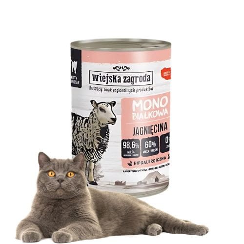 Wiejska Zagroda Monobiałkowa Jagnięcina 400g – mokra karma dla kota.jpg
