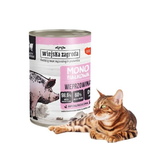 Wiejska Zagroda Monobiałkowa Wieprzowina 400g – mokra karma dla kota.jpg