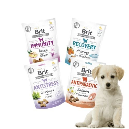 Brit Care Functional Snack Nowy Mix Smaków 4x150g Przysmak dla psa