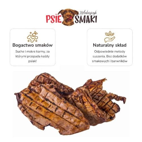 Płuca Wieprzowe Suszone 1 kg naturalny gryzak dla psa kostka