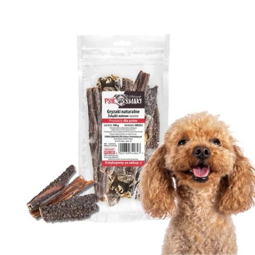 Żołądki wołowe suszone 100g żwacze Naturalny przysmak dla psa