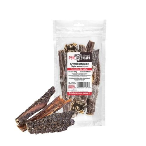 Żołądki wołowe suszone 100g żwacze Naturalny przysmak dla psa