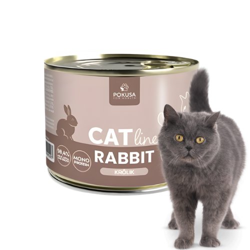 Pokusa CatLine Królik 200g Mokra karma dla kota z królikiem