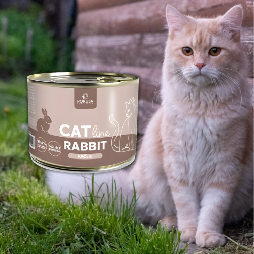 Pokusa CatLine Królik 200g Mokra karma dla kota z królikiem