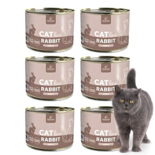 Pokusa CatLine Królik 6x200g Mokra karma dla kota z królikiem