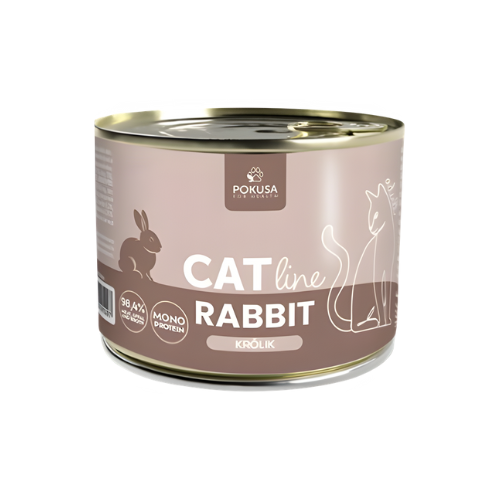 Pokusa CatLine Królik 6x200g Mokra karma dla kota z królikiem