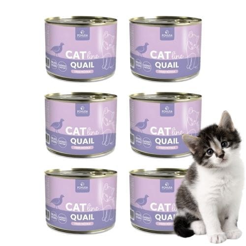 Pokusa CatLine Przepiórka 6x200g Mokra karma dla kociąt z przepiórką