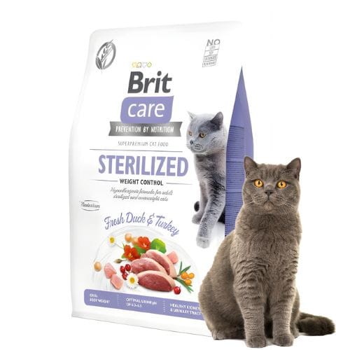 Brit Care Cat Grain Free Sterilized Weight Control 2kg Sucha karma dla kota z nadwagą .jpg