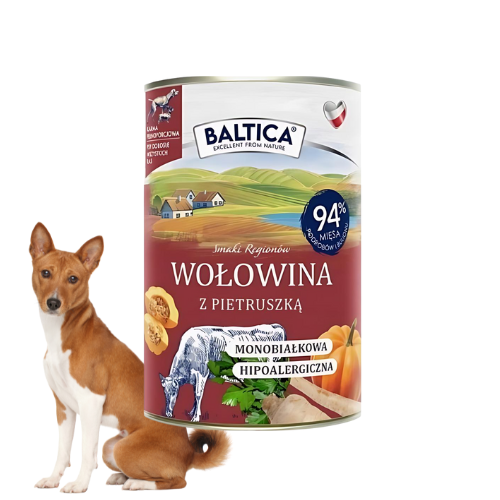 BALTICA Karma mokra dla psa Wołowina z pietruszką 400g.png