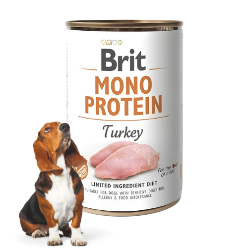 Brit Mono Protein Turkey 400g Mokra karma dla psa z indykiem.png