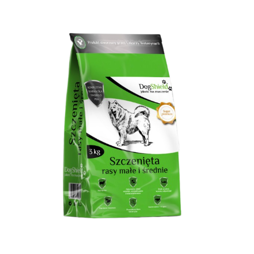 Dogshield Szczenięta rasy małe i średnie 3 kg sucha karma dla psa zoomisia.png