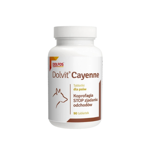 Dolvit Cayenne 90 tabl. – tabletki zniechęcające psa do zjadania odchodów zoomisia.png