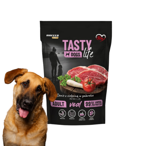 Tasty Dogs Life Cielęcina  500 g mokra karma dla psa w galaretce Biofeed