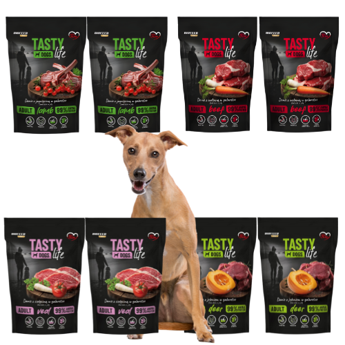 Tasty Dogs Life Mix Smaków 8x500g Mokra karma dla psów w galaretce