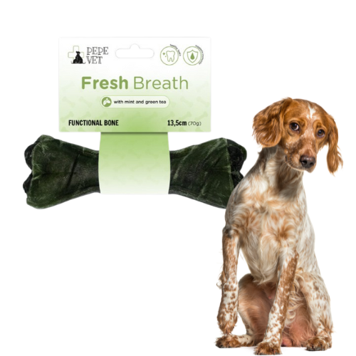 Pepe Vet Fresh Breath 13,5cm Kość funkcjonalna dla psa z miętą