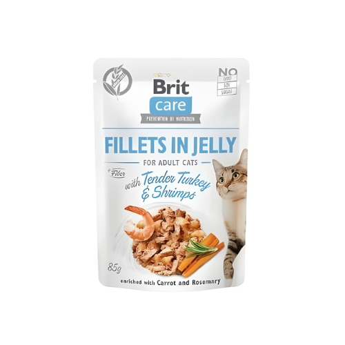 Brit Care Cat Filety 85g Mokra karma dla kota z indykiem i krewetkami zoomisia.png