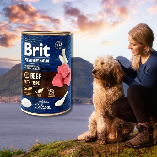 Brit Premium By Nature Beef&amp;Tripes 400g Mokra karma dla psa wołowina z flakami a.png