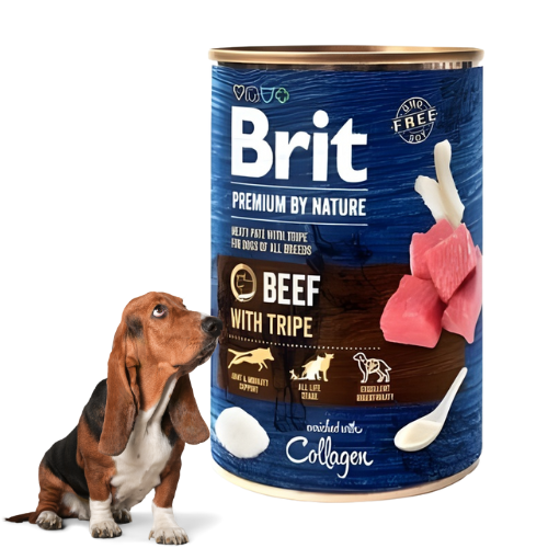 Brit Premium By Nature Beef&amp;Tripes 400g Mokra karma dla psa wołowina z flakami.png