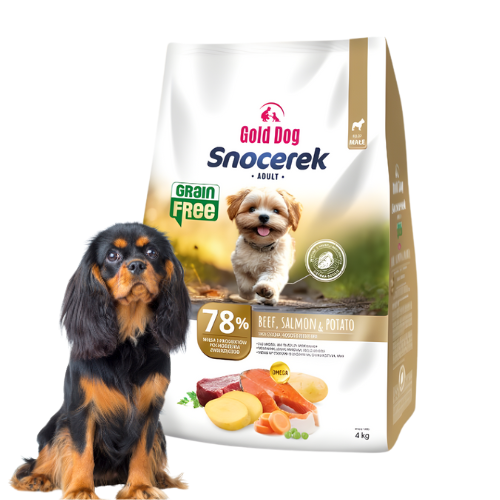 Gold Dog Snocerek 4 kg  Grain Free. Sucha karma dla psa z wołowiną i łososiem