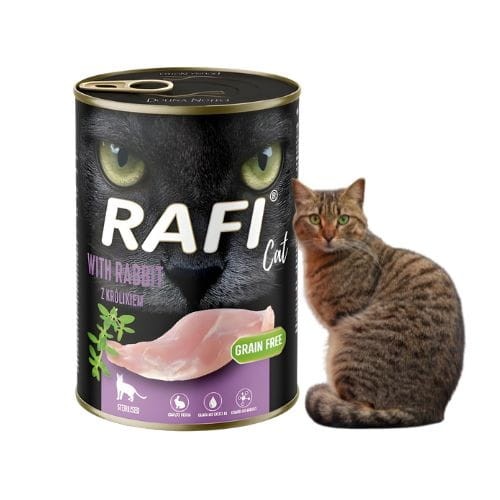 Rafi Cat Sterilised Adult 400g Mokra karma dla kota z królikiem