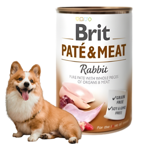 Brit Pate &amp; Meat 400g Mokra karma dla psa z królikiem.png