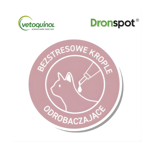 Vetoquinol Dronspot 2 szt krople odrobaczające dla małych kotów .png