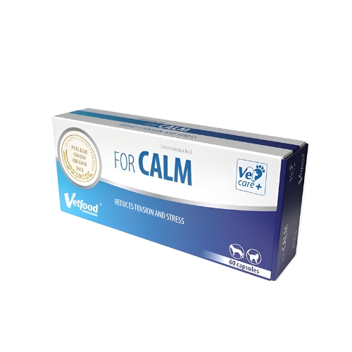 Vetfood For Calm 60 kapsułek Preparat uspokajający dla psa dla kota antystresowy ZOOMISIA.png