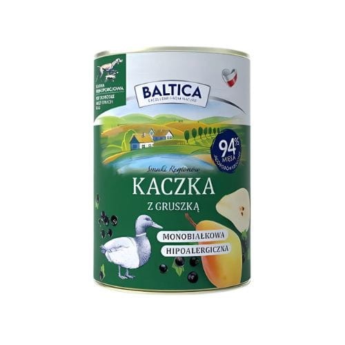 Baltica Kaczka z Gruszką 400g Mokra karma dla psa z naturalnym składem