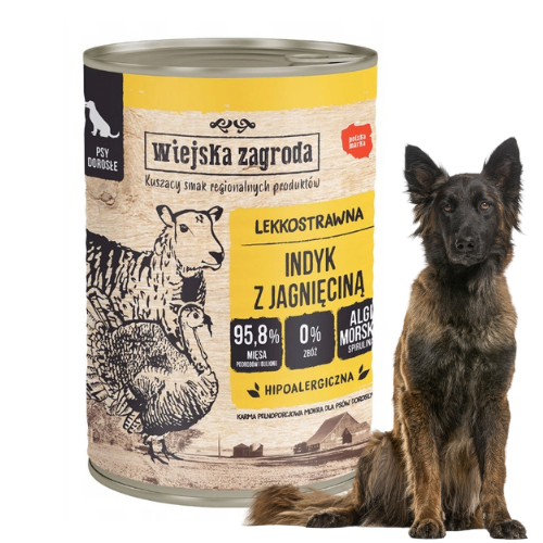 Wiejska Zagroda  Mokra karma dla psa Indyk z Jagnięciną 400g a.png