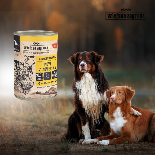 Wiejska Zagroda  Mokra karma dla psa Indyk z Jagnięciną 400g zoomisia.png