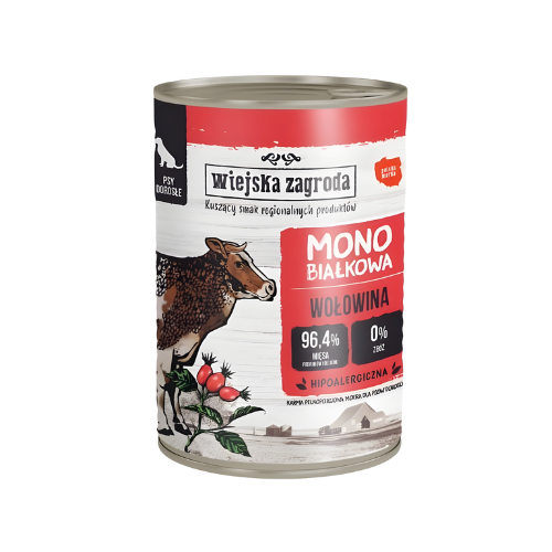 Wiejska Zagroda Monobiałkowa Wołowina 400g Mokra karma dla psa zoomisia.png