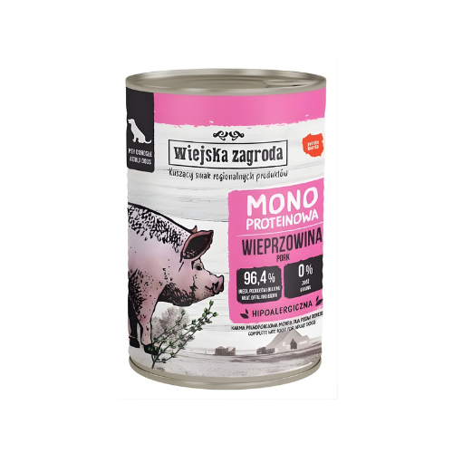 Wiejska Zagroda Monobiałkowa Wieprzowina 400g Mokra karma dla psa zoomisia.png