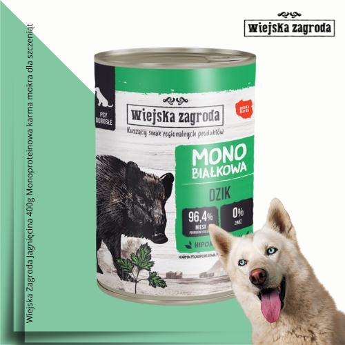 Wiejska Zagroda Monobiałkowa Dzik 400g Mokra karma dla psa dziczyzna al.png