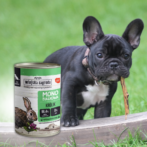 Wiejska Zagroda Królik 400g Monoproteinowa Mokra karma dla psa A.png
