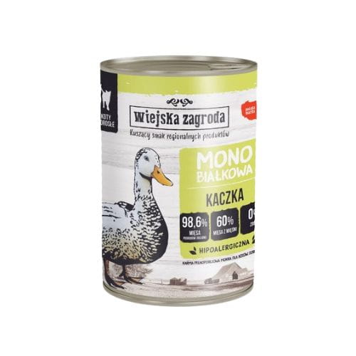 Wiejska Zagroda Monobiałkowa Kaczka 400g Mokra karma dla kota.jpeg