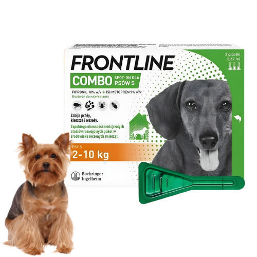 Frontline Combo Spot-On S 3pip Krople dla psa na pchły i kleszcze.png