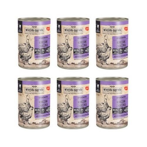 Wiejska Zagroda Kurczak z Kaczką 12x400 g – mokra karma dla kota