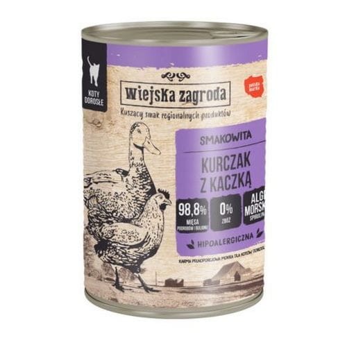 Wiejska Zagroda Kurczak z Kaczką 6x400 g – mokra karma dla kota