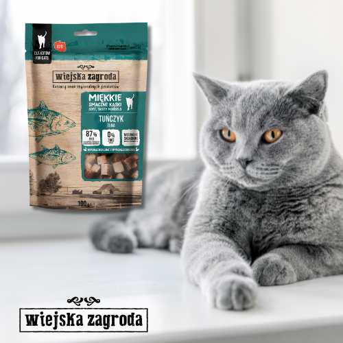 Wiejska Zagroda miękkie kąski 100g Przysmaki dla kota tuńczyk