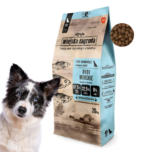 Wiejska Zagroda Ryby Morskie 20kg Sucha karma dla psa bezzbożowa a.png