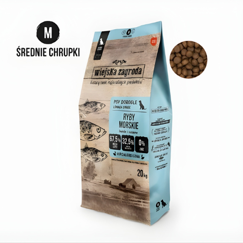 Wiejska Zagroda Ryby Morskie 20kg Sucha karma dla psa bezzbożowa zoomisia.png