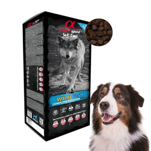 Alpha Spirit Wild Fish 9kg Bezzbożowa półwilgotna karma dla psa z rybą białoryba.png