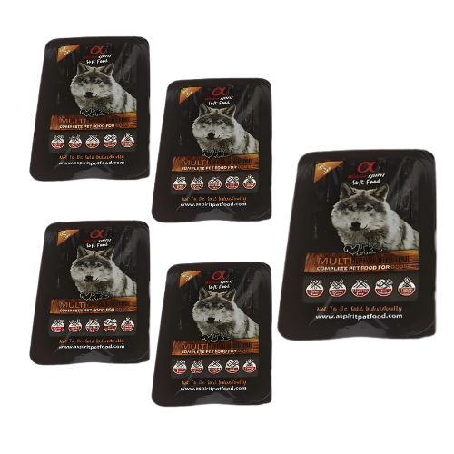 Alpha Spirit Multiprotein 5x200g Półwilgotna karma dla psa bezzbożowa zoomisia.png