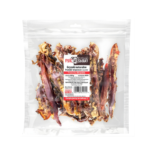 Psie Smaki Przełyki Wieprzowe 500g Przysmak dla psa naturalny gryzak zoomisia.png