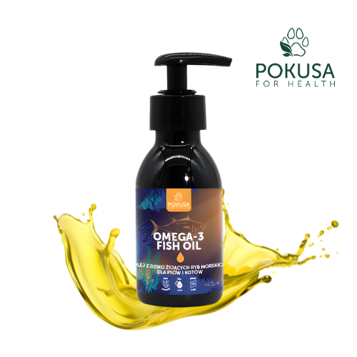 Pokusa Omega-3 Fish Oil 100 ml Olej na skórę i sierść psa i kota.png