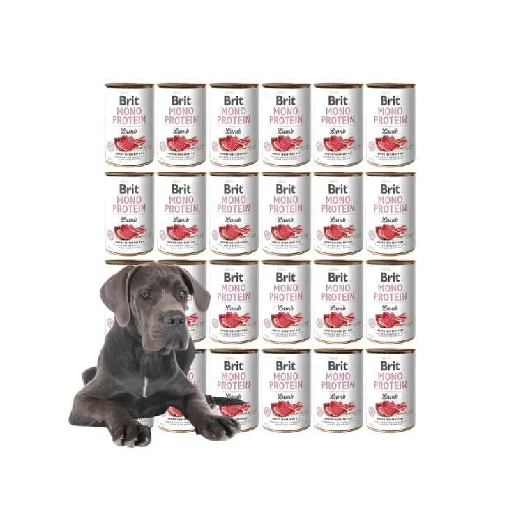 Brit Mono Protein Lamb 24x400g Mokra karma dla psa monobiałkowa