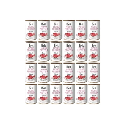 Brit Mono Protein Lamb 24x400g Mokra karma dla psa monobiałkowa