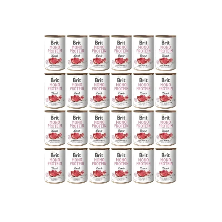 Brit Mono Protein Lamb 24x400g Mokra karma dla psa monobiałkowa